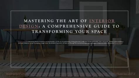  Understanding Design: Mastering Your Interior -  An Inspiring Guide for Transforming Everyday Spaces into Exquisite Worlds